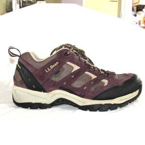 L.L. Bean Purple and Brown TEK 2.5 Suede Hiking Shoes Waterproof